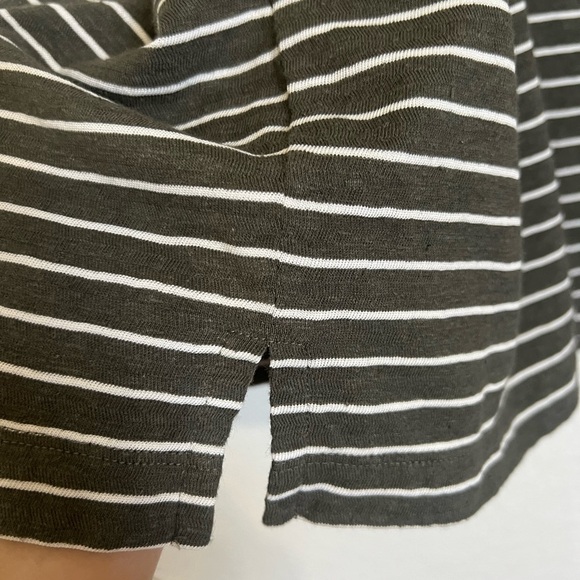 Eileen Fisher Hemp Organic Cotton Striped Sleeve Top - Picture 6 of 7